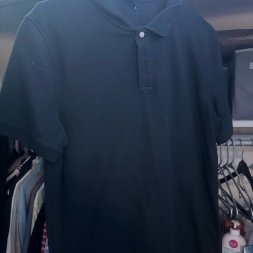 Sonoma Black Polo Shirt Short Sleeve Cotton Blend